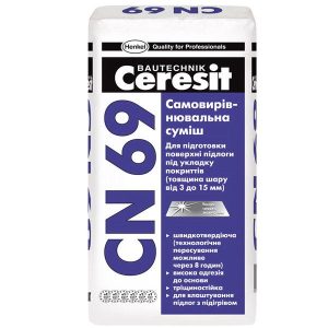 Ceresit СN 69 самовирівнювальна суміш для підлоги з підігрівом опт