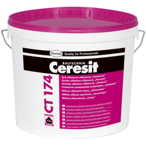 Ceresit CT-174 Штукатурка силікат-силіконова (барашок), 25 кг Фракція — 1,5 мм