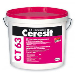 Ceresit CT-63 "короїд", готова декоративна акрилова штукатурка (зерно 2.5 мм), 25 кг