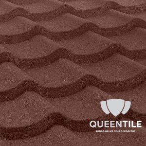 Композитна черепиця QueenTile Standard Brown 3-тайловий