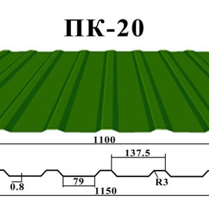 Профільований настил Китай 0.43 мм