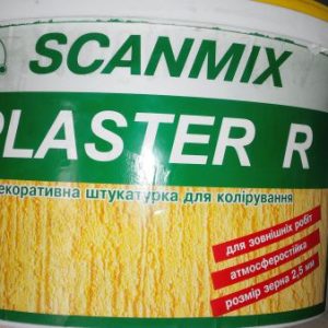 Акрилова Штукатурка  ⁇  Короед  ⁇  "Scanmix"  ⁇  PLASTER  ⁇  R 2,5 (25 кг)