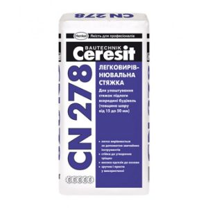 Легковирівнювальна стяжка 15-50 мм Ceresit CN278 25 кг