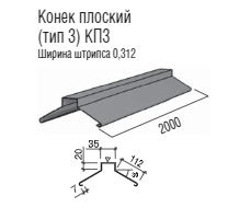 Коник РЕ 0,45 мм Китай Тип-3 RAL 5005