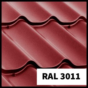 Металочерепиця RAL 3011 Атлантика  PE 0,45 мм