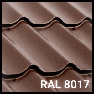 Металочерепиця Ral 8017 (коричнева) РЕ 0,45 мм/"Тектум С"