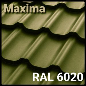 Металочерепиця — MAXIMA PEMA RAL 6020 0,45 мм | 350/30 завод Сталекс