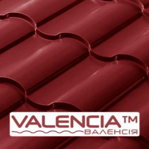 Металочерепиця VALENCIA 0,45 мм PEMA RAL 3005 Optima Steel