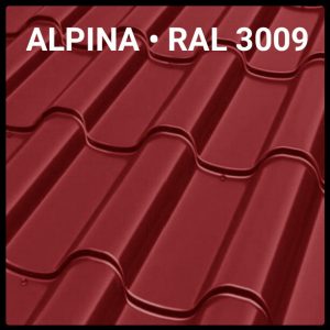 Металочерепиця PEMA RAL 3009 Німеччина ALPINA 0,5 мм Сталекс