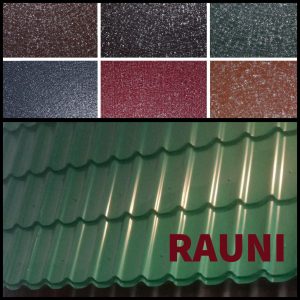 Металочерепиця 0,59 m2 / Rauni Standart  ⁇  Корея 0,45 мм RAL 6005 / розмір аркуша 1180 мм * 500 мм