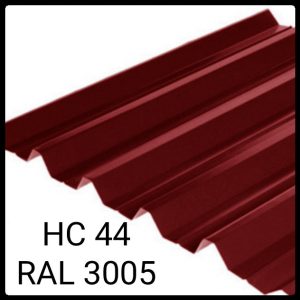 Профнастил НС-44  / 0,45 мм / Мегасіті / RAL 3005 PEMA