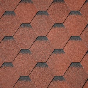 Бітумна черепиця Superglass Hex (20) Tile Red ultra