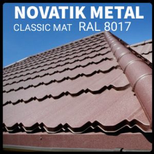 Модульна черепиця Novatik Metal Classic Duo МАТ (2-модульний) ArcelorMittal, 0,5 мм RAL 8017