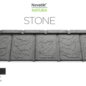Композитна черепиця Novatik NATURA STONE Dark Moon (чорний)