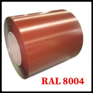 Гладкий лист Polyester RAL 8004 / 0,5 мм "Arvedi"