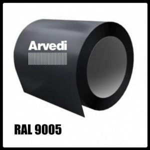 Гладкий лист Polyester RAL 9005 | 0,5 мм / Arvedi /