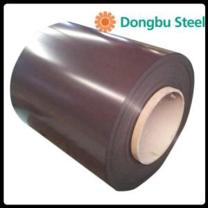 Рулонна сталь "Dongbu Steel" ( Корея) 0,45 мм — гладкий лист із полімерним покриттям RAL 8017