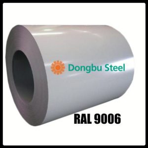 Рулонна сталь "Dongbu Steel" ( Корея) 0,45 мм — гладкий лист із полімерним покриттям RAL 9006