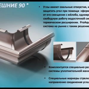 Кут ринви зовнішній 90° ProAQUA Ø 150 мм (Система 150/110)