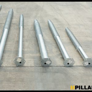 Геошуруп оцинкований PILLAR (свая гвинтова багатовіткова) діаметром 76 мм, довжиною 3,0 метра