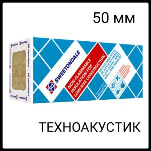 ⁇  Техноакустик 50 мм 5,76 м2/упк  ⁇  Базальтова шумоізоляція