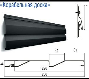 Металосайдинг — корабельна дошка 0,5 мм RAL (9005,3005,8017,7024) matt Польща