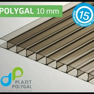 Стільниковий Полікарбонат 10 мм "Polygal Standart" (Бронзовый)