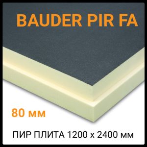 Теплоізоляція Bauder PIR FA 80 мм (Фольгована ПІР плита)
