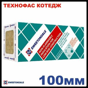 Базальтовий утеплювач  ⁇  Технофас Котедж  ⁇  100 мм  ⁇  2,16 м2/упк  ⁇