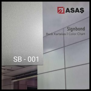 Інтер'єрні композитні панелі ТМ — Signbond 3 мм SB-001 Срібло (1500*6100)