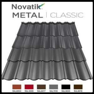 Модульна металочерепиця Novatik Metal Classic Duo МАТ Voestalpine 0,5 мм RAL 3009