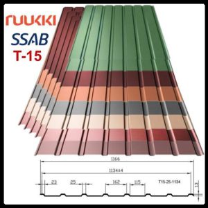 Ruukki T15 Профнастил / 0,5 мм / Rough Matt / RR 750